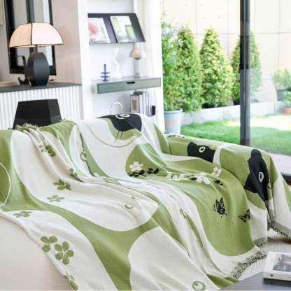Cartoon Cute Puppy Kitten Breathable Home Decoration Large Throw Sofa Cover