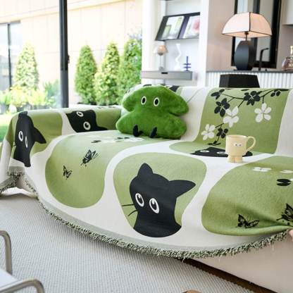 Cartoon Cute Puppy Kitten Breathable Home Decoration Large Throw Sofa Cover