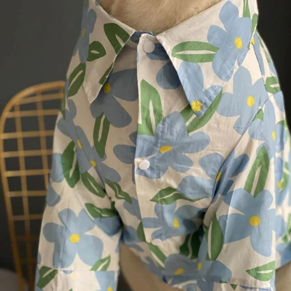 Charming Floral Shirt For Pets and Owner Matching Clothes