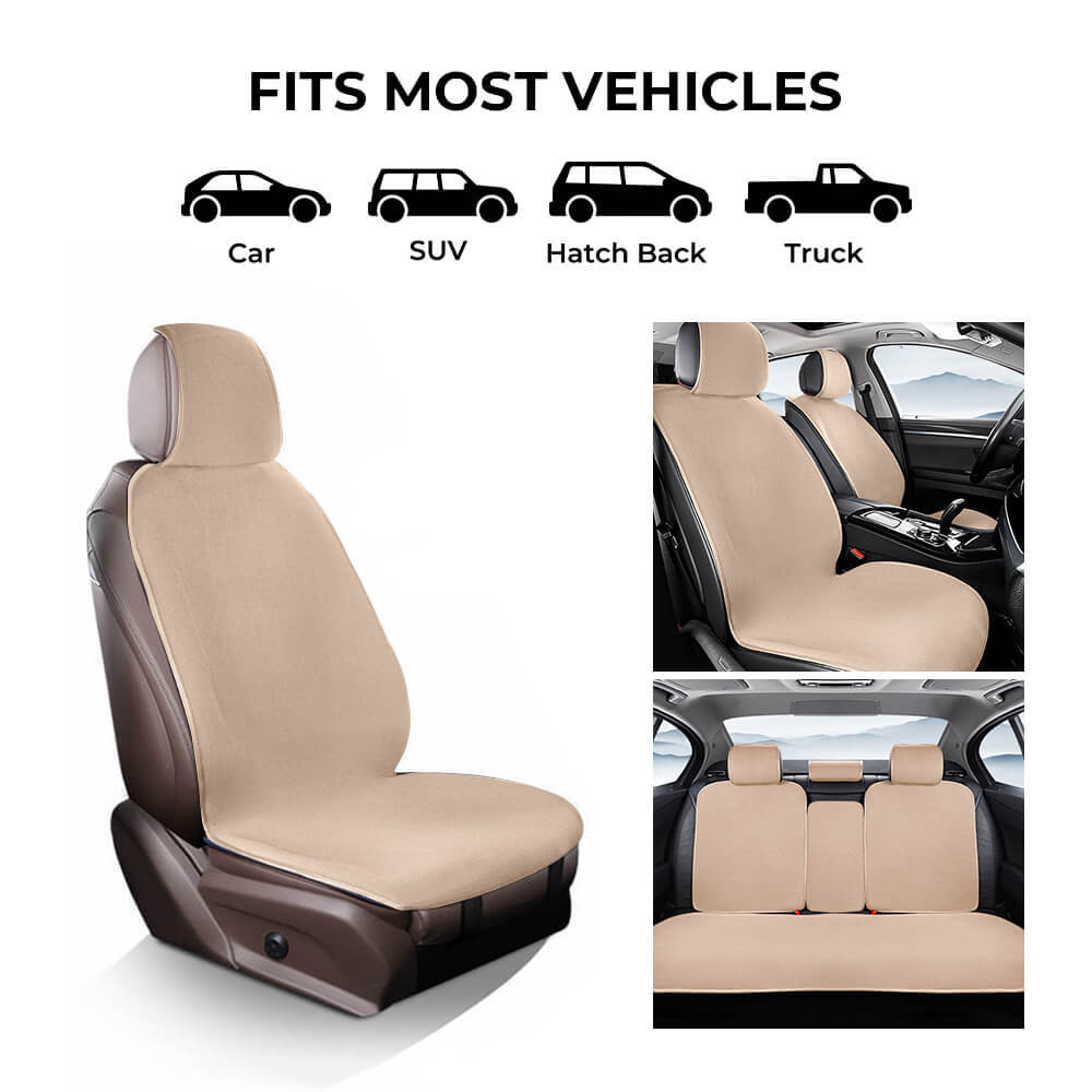Chenille Anti-scratch Breathable Seat Protective Front Car Seat Cover Full Set