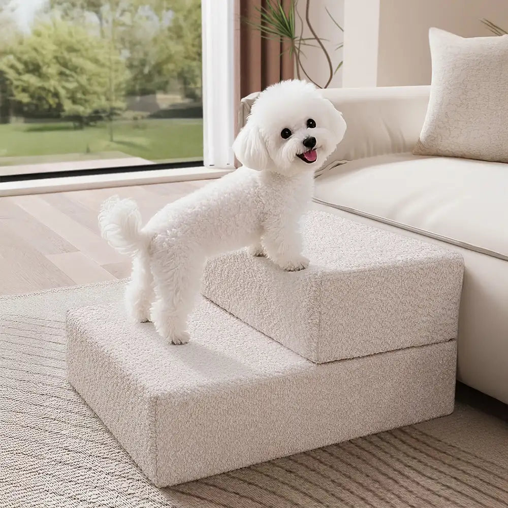 Chenille Durable Scratch-Resistant Foldable Blocks Multi-Level Dog Steps