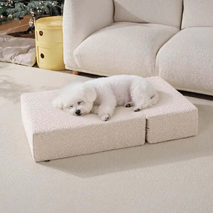 Chenille Durable Scratch-Resistant Foldable Blocks Multi-Level Dog Steps