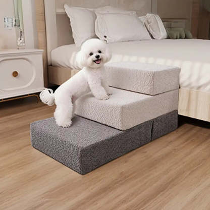 Chenille Durable Scratch-Resistant Foldable Blocks Multi-Level Dog Steps