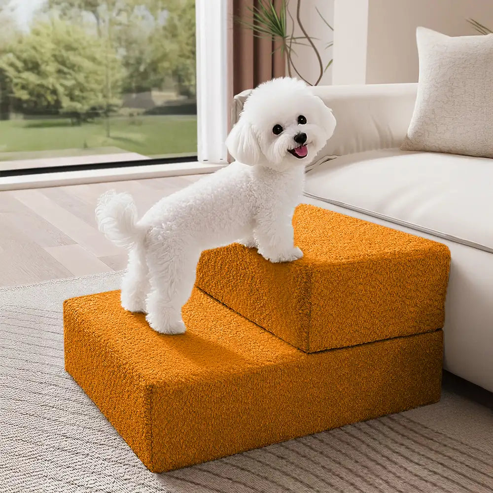 Chenille Durable Scratch-Resistant Foldable Blocks Multi-Level Dog Steps
