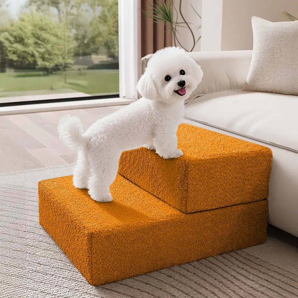 Chenille Durable Scratch-Resistant Foldable Blocks Multi-Level Dog Steps