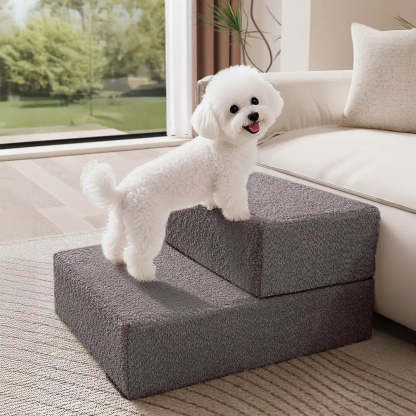 Chenille Durable Scratch-Resistant Foldable Blocks Multi-Level Dog Steps