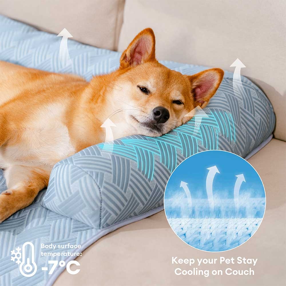 Cooling Non-Slip Bolster Dog Mat Sofa Cover – Chill Guard