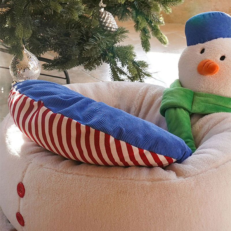 Christmas Snowman Shaped Cosy Cat Bed