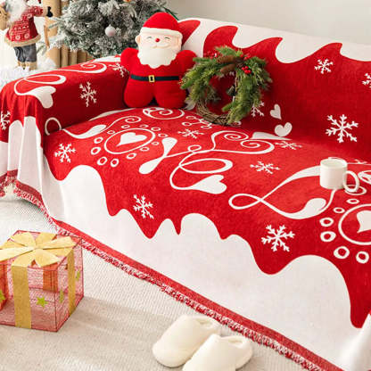 Christmas Decoration Chenille Wear-Resistant Sofa Blanket Sofa Cover
