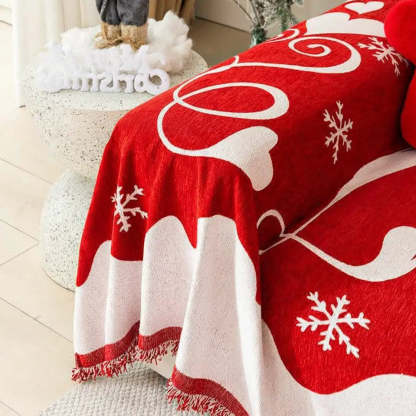 Christmas Decoration Chenille Wear-Resistant Sofa Blanket Sofa Cover