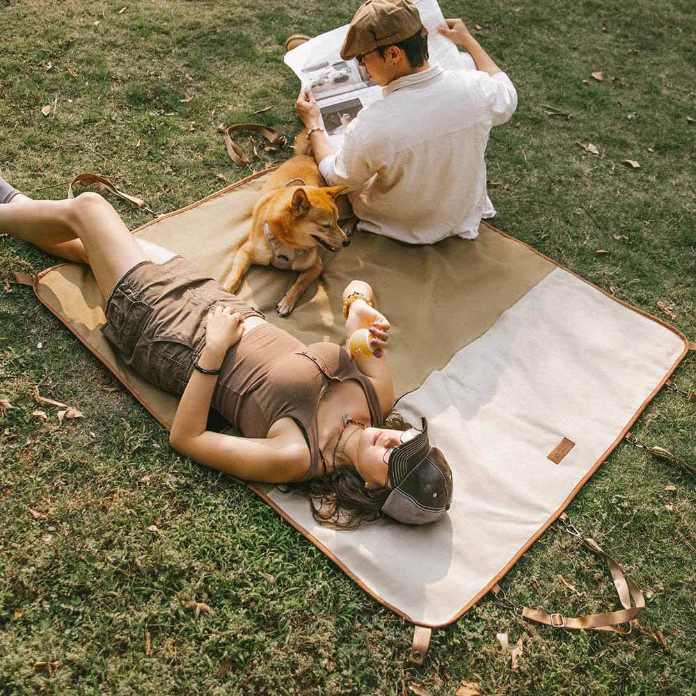 Classic Retro -Waterproof Camping & Car Dual-Use Back Seat Cover