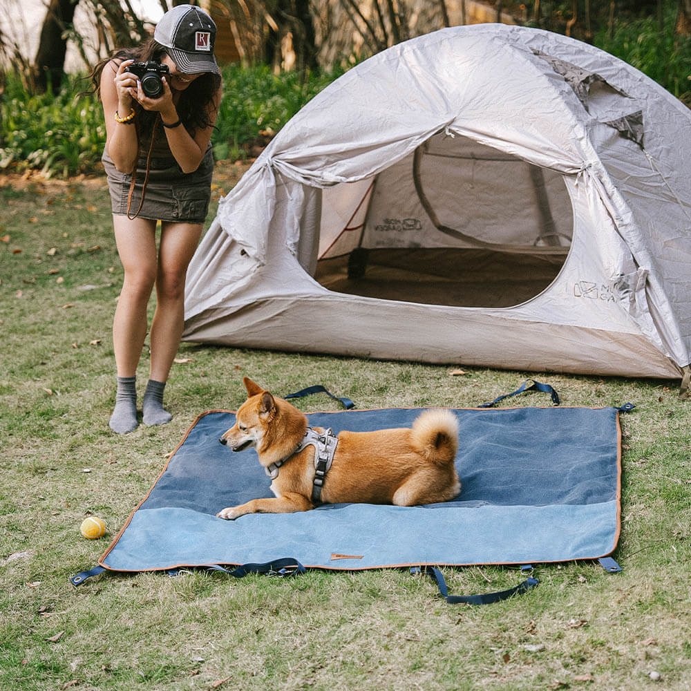 Classic Retro -Waterproof Camping & Car Dual-Use Back Seat Cover