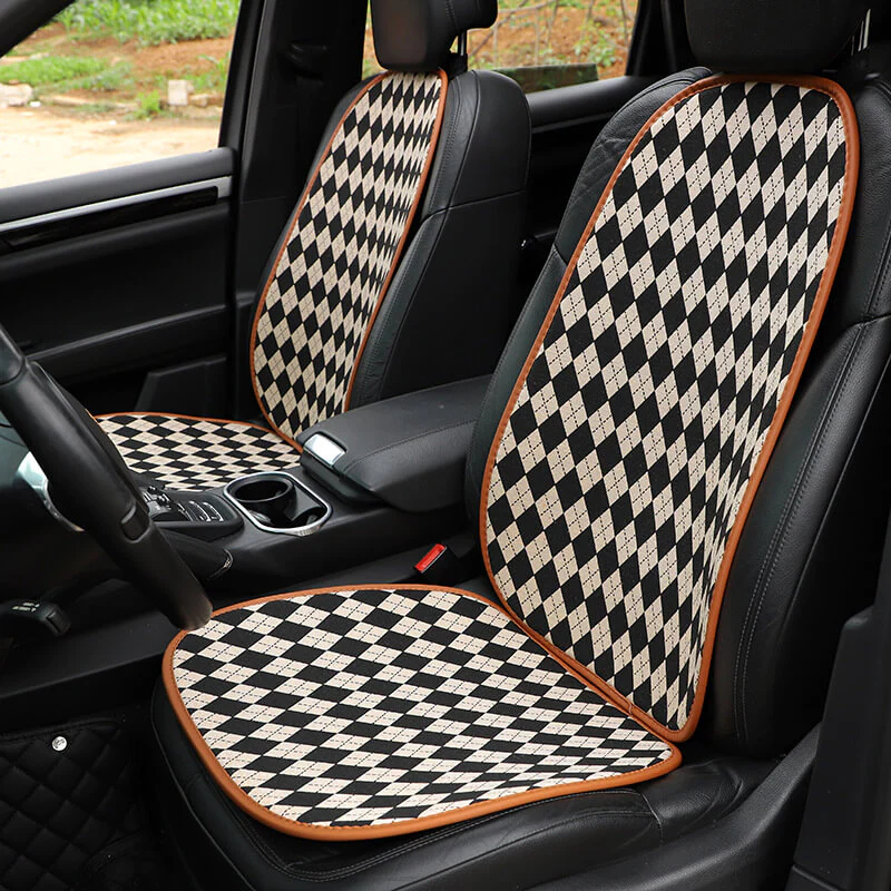 Classic Rhombus Colour Matching Wear-resistant Human Dog Car Seat Cove