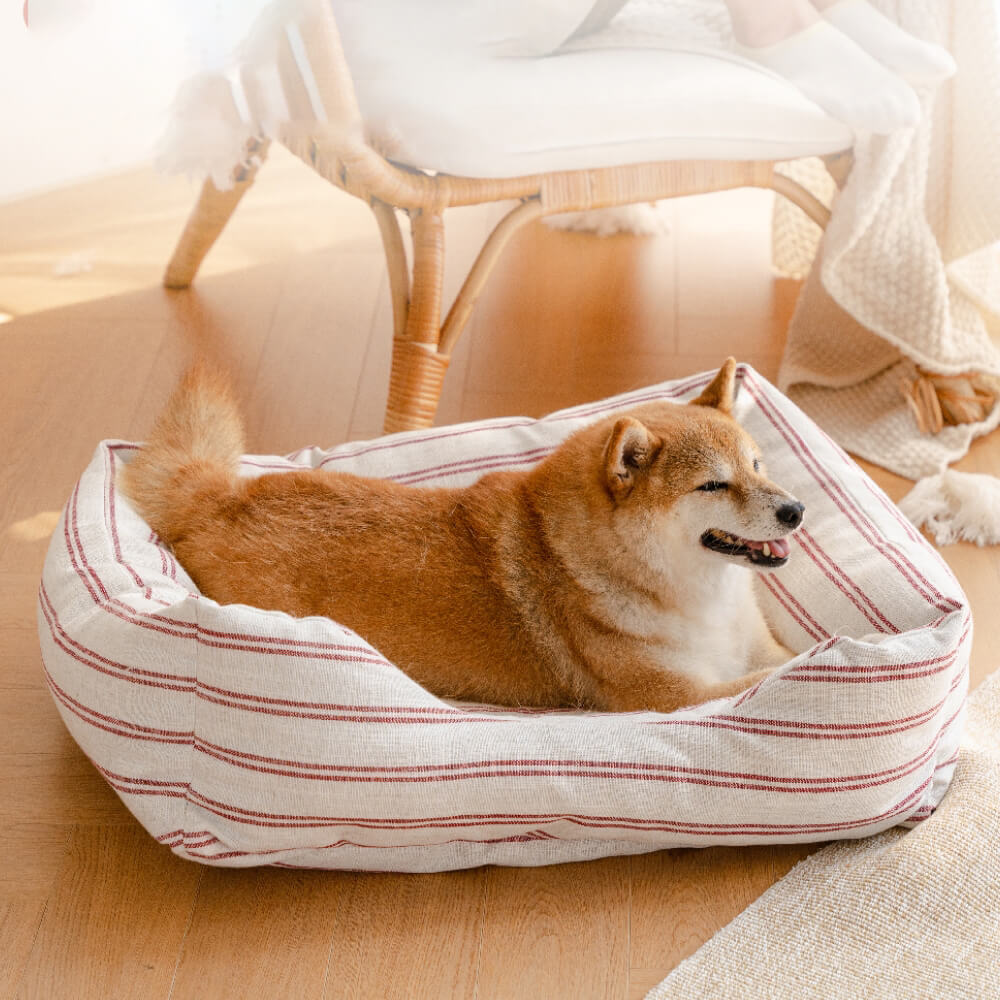 Classic Stripe All Seasons Breathable Dog Bed