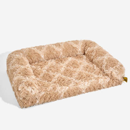 Classic Plaid Orthopaedic Bolster Cat Sofa Bed - Cosy Comfort
