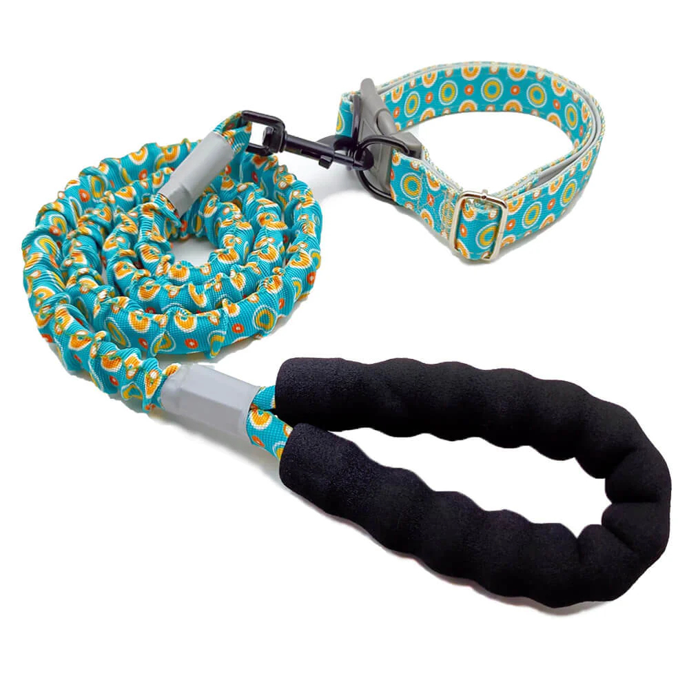 Colourful High Elasticity Traction Rope Large Dog Leash And Collar
