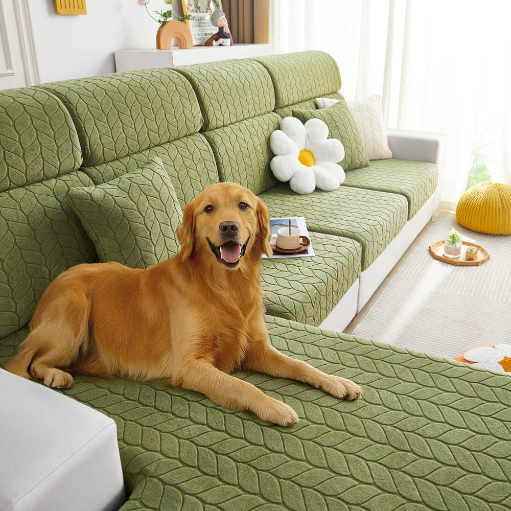 Wheat Leaf Texture All-Season Universal Elastic Full Protection Magic Sofa Cover