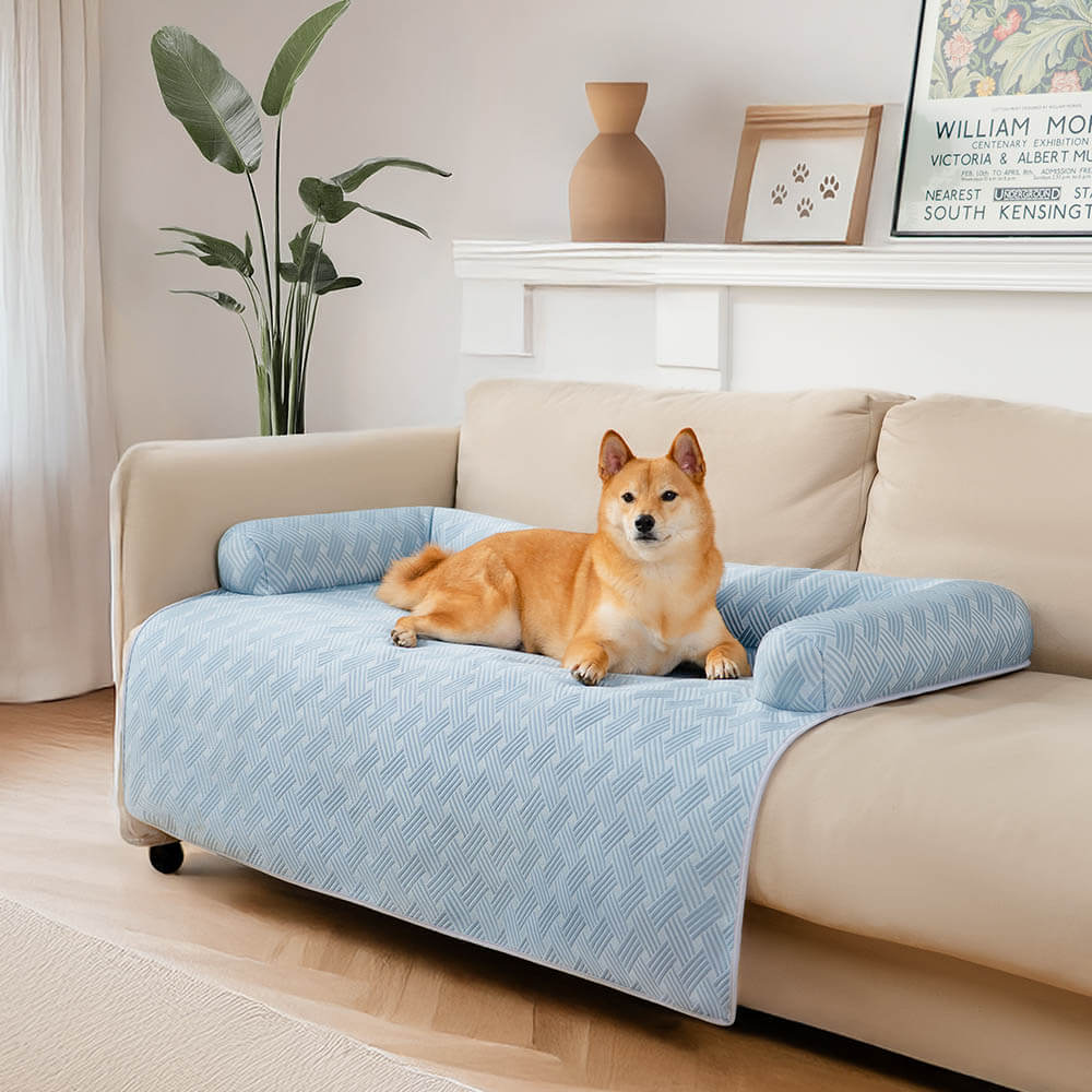 Cooling Non-Slip Bolster Dog Mat Sofa Cover – Chill Guard