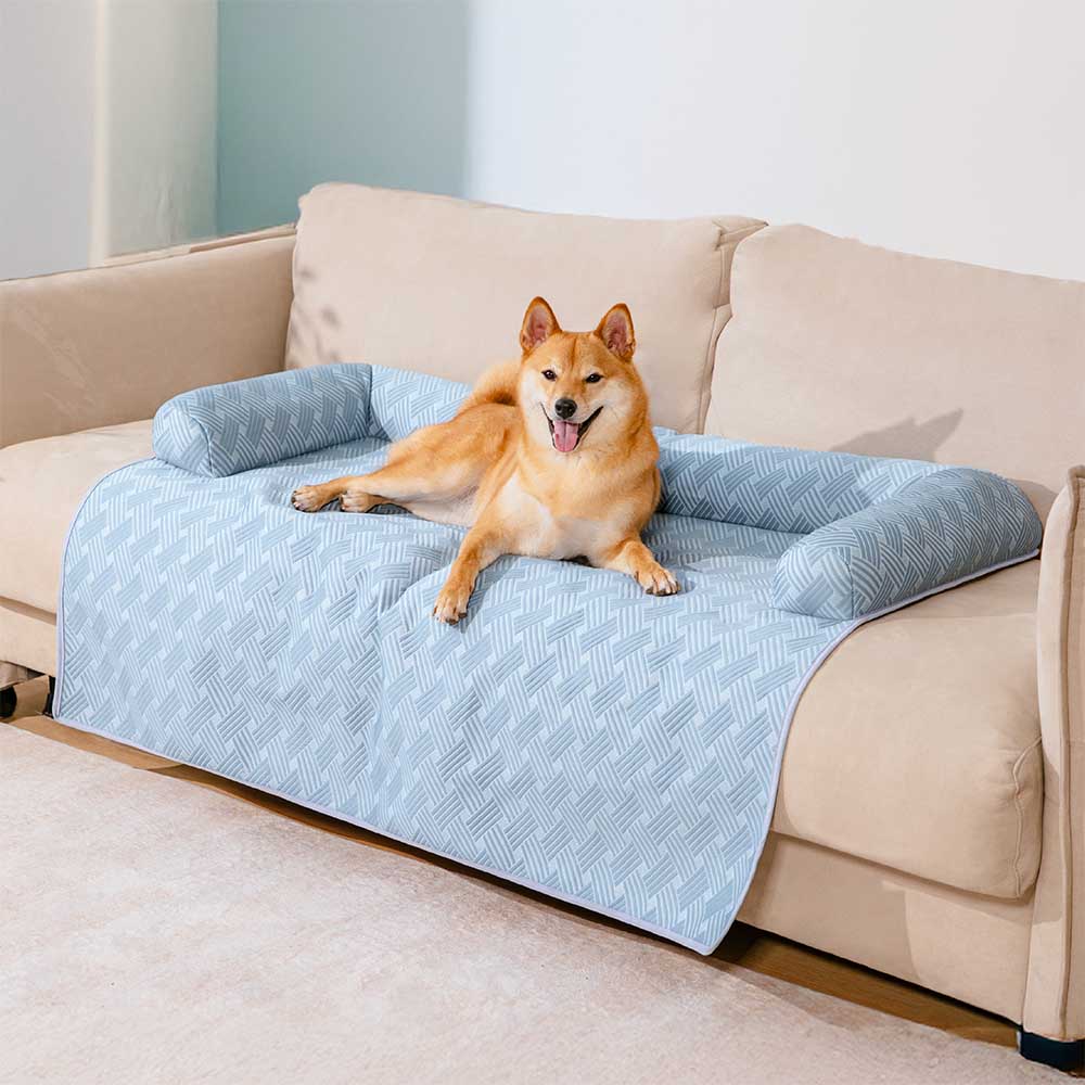 Cooling Non-Slip Bolster Dog Mat Sofa Cover – Chill Guard