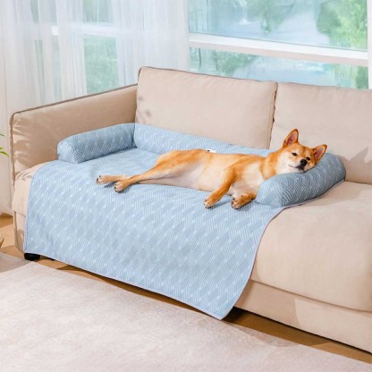 Cooling Non-Slip Bolster Dog Mat Sofa Cover – Chill Guard