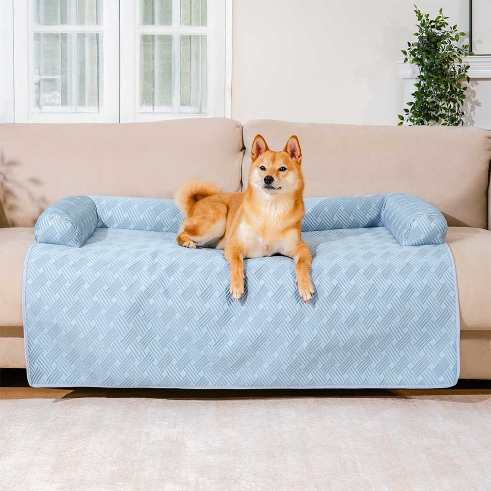 Cooling Non-Slip Bolster Dog Mat Sofa Cover – Chill Guard