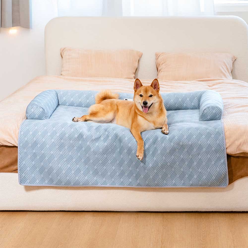 Cooling Non-Slip Bolster Dog Mat Sofa Cover – Chill Guard