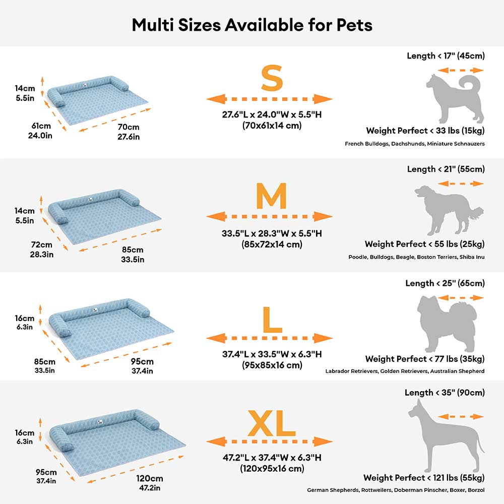 Cooling Non-Slip Bolster Dog Mat Sofa Cover – Chill Guard