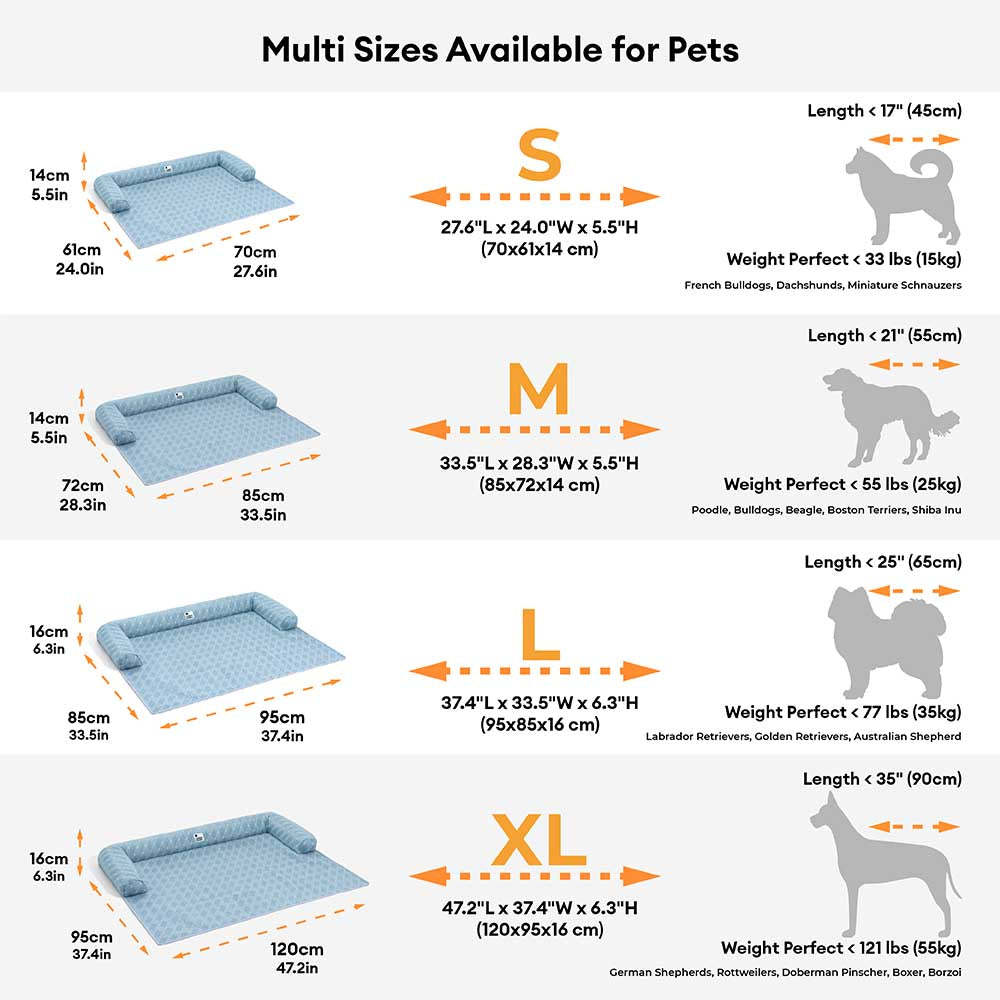Cooling Non-Slip Bolster Dog Mat Sofa Cover – Chill Guard