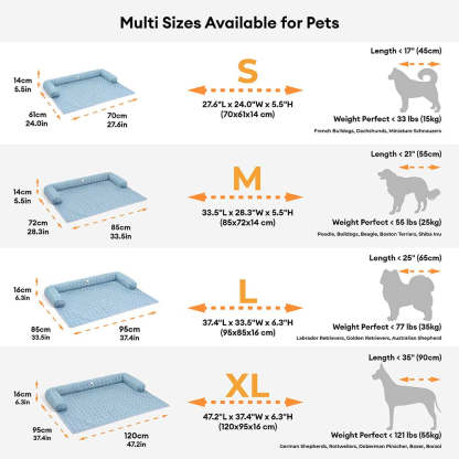 Cooling Non-Slip Bolster Dog Mat Sofa Cover – Chill Guard