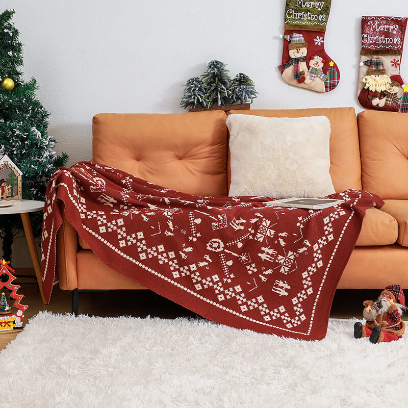 Cosy Holiday Christmas-Themed Human Pet Blanket