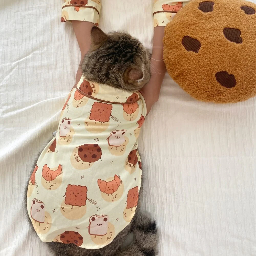 Cute Cookie T-Shirt Matching Pyjamas for Pets and Owner