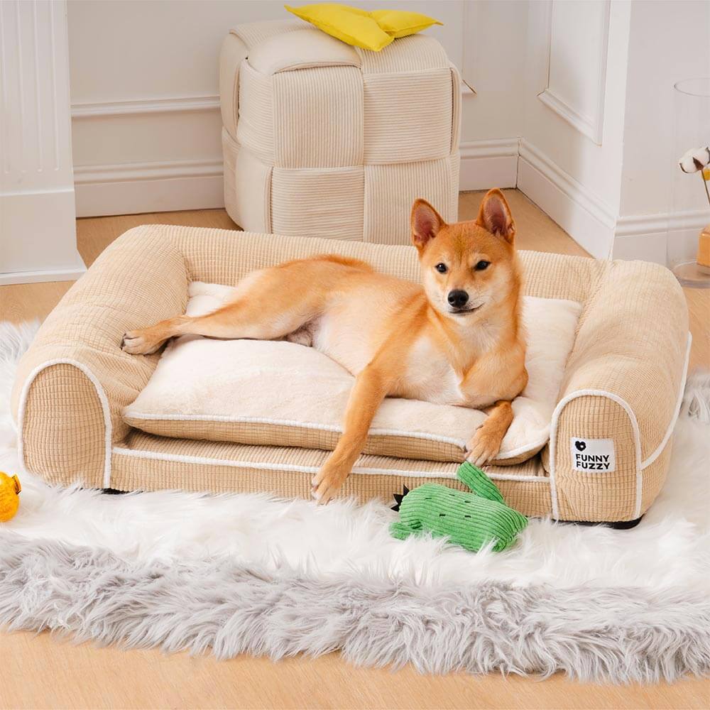 Deluxe Flannel Double-Layer Orthopaedic Dog Sofa Bed