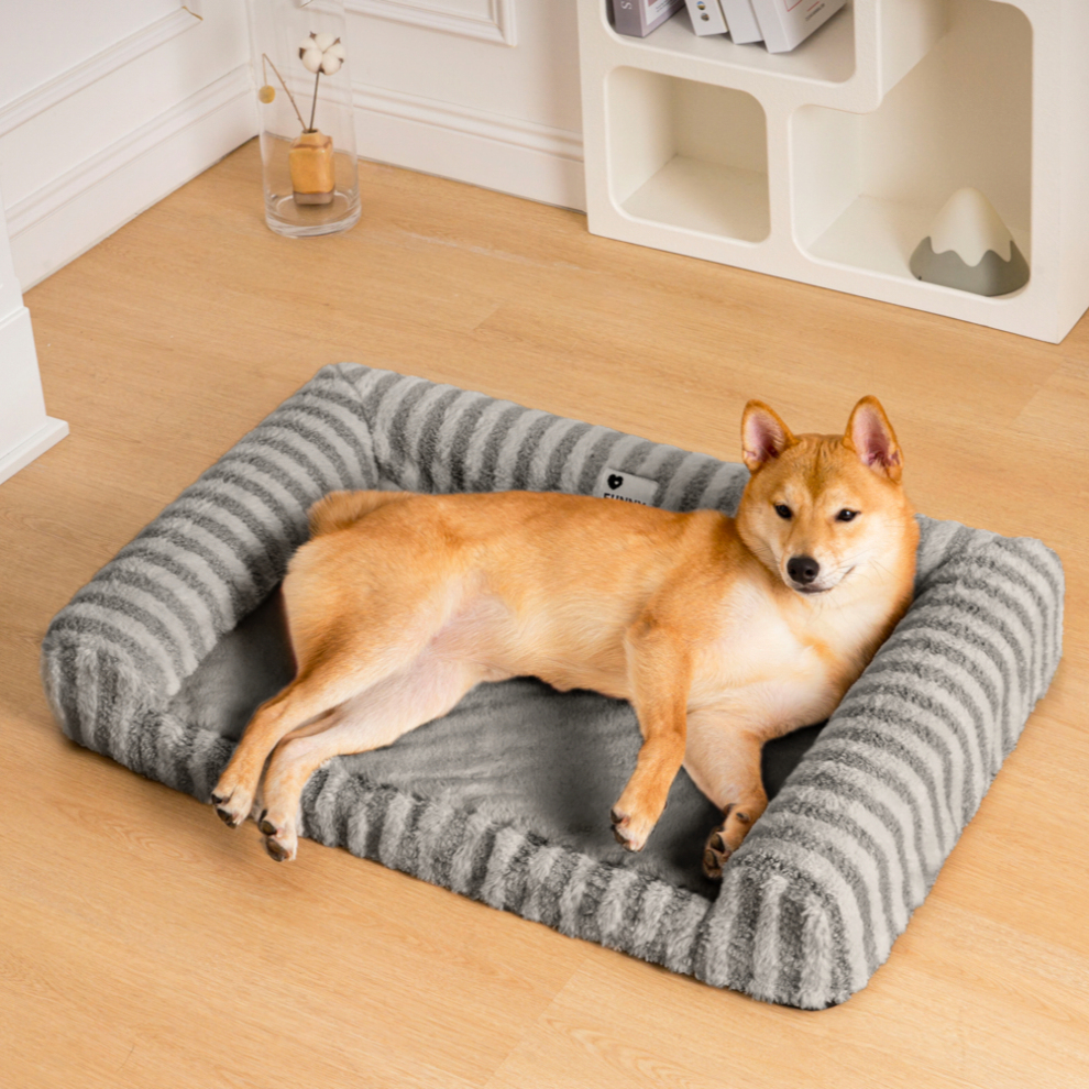 Deluxe Fluffy Full Support Anxiety Relieving Large Dog Bed-FunnyFuzzy