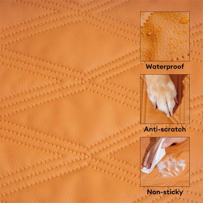 Deluxe Water-repellent Faux Leather Bolster Dog Mat Couch Cover