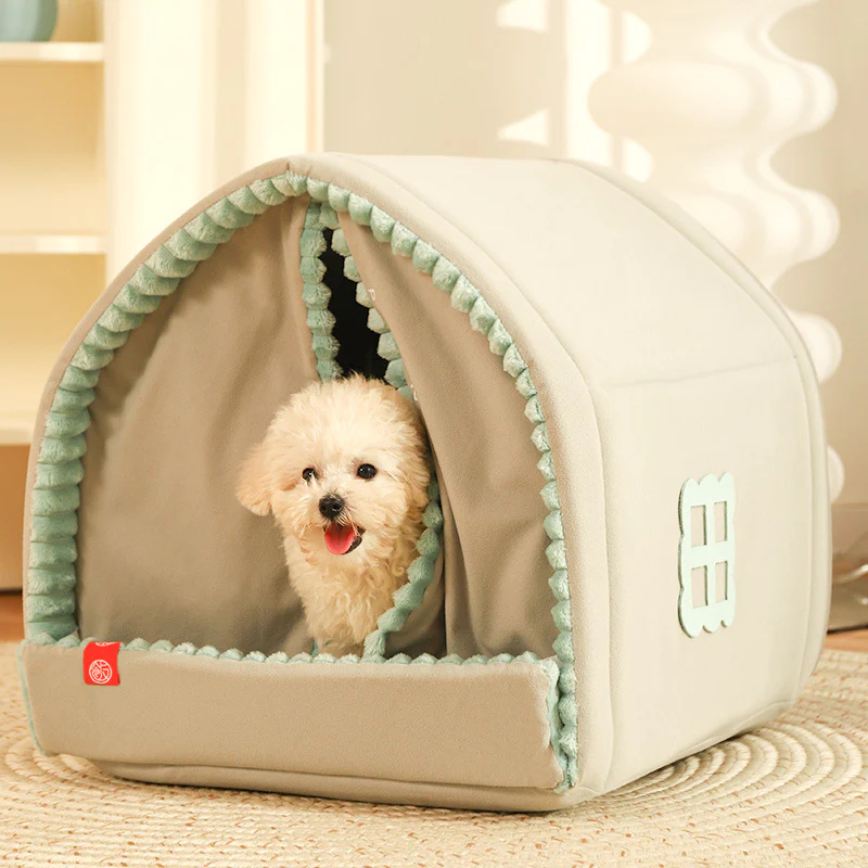 Enclosed dog outlet crate