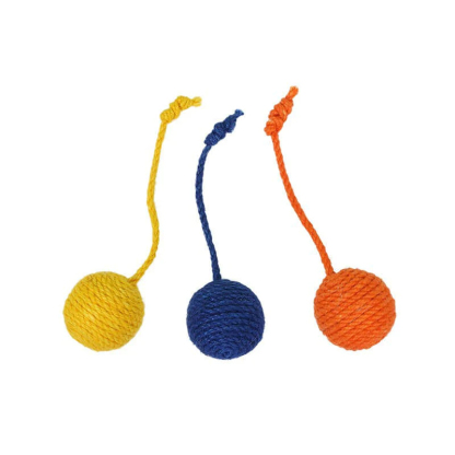 Durable Chew-Resistant Sisal Rope Ball Cat Interactive Toy