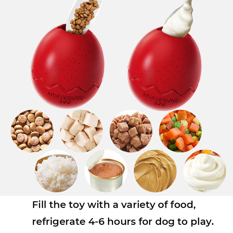 Egg Shape Slow Feeder Dog Chew Toys Interactive Dog Toys