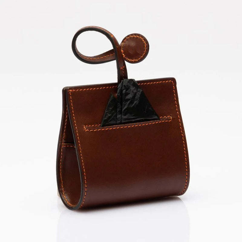 Elegant PU Leather Dog Poop Bag Holder - FUNNYFUZZY