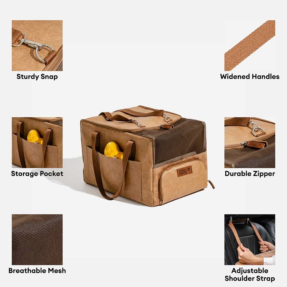 Lightweight Recyclable Safe Calming Travel Pet Carrier - EcoPet Booster Bed