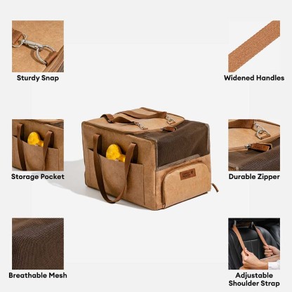 Lightweight Recyclable Safe Calming Travel Pet Carrier - EcoPet Booster Bed