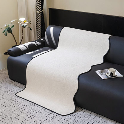 Waterproof Teddy Fleece Non-Slip Straight Sofa Cover