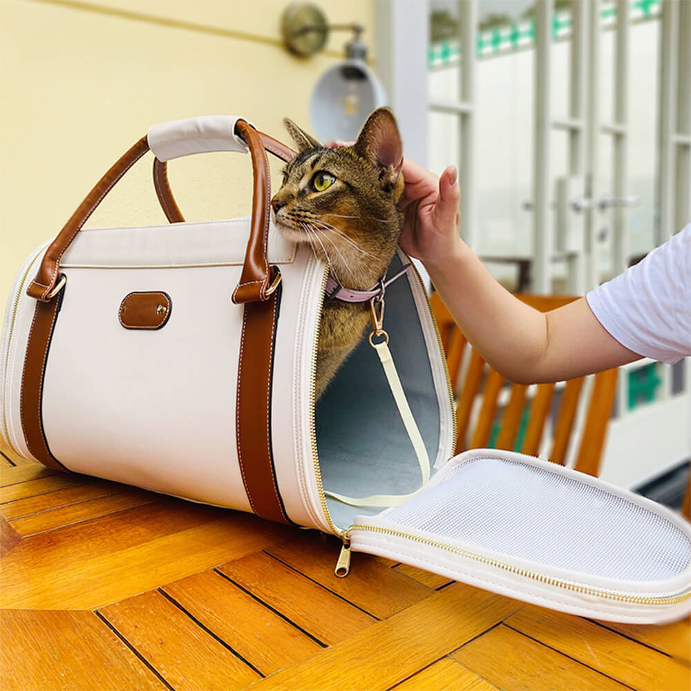 Luxury Spacious Soft Sided Travel Dog Cat Carrier Bag