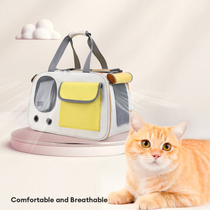 Comfortable Handle and Breathable Side Pocket Cat Carrier Bag