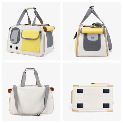 Comfortable Handle and Breathable Side Pocket Cat Carrier Bag