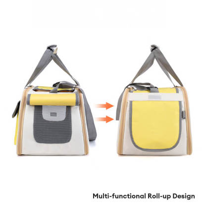 Comfortable Handle and Breathable Side Pocket Cat Carrier Bag