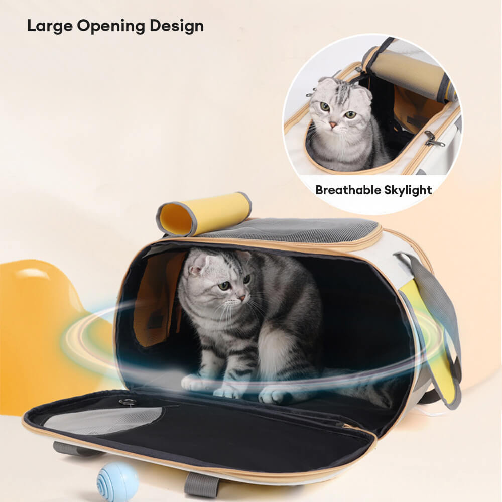 Comfortable Handle and Breathable Side Pocket Cat Carrier Bag