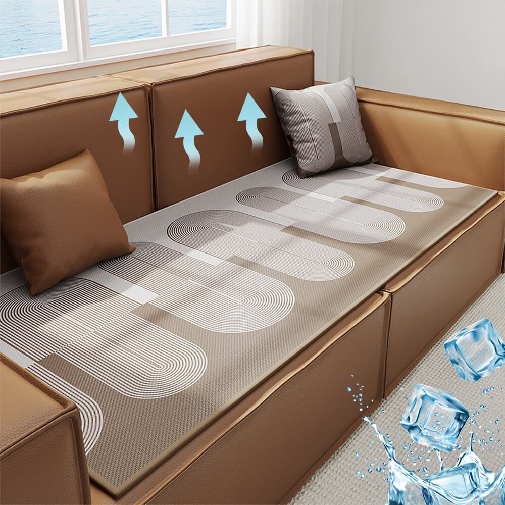 Breathable Geometric Ice Silk Non-Slip and Scratch-Resistant Sofa Cover