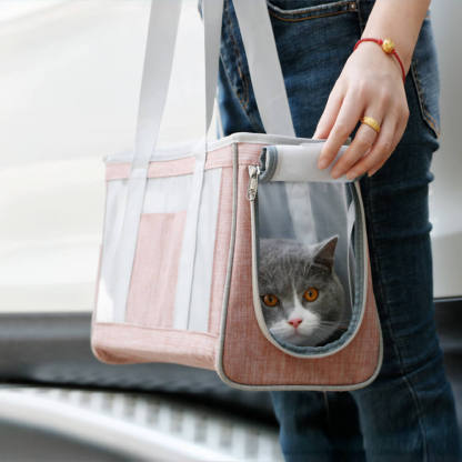 Breathable Mesh Travel Handbag Crossbody Cat Bag