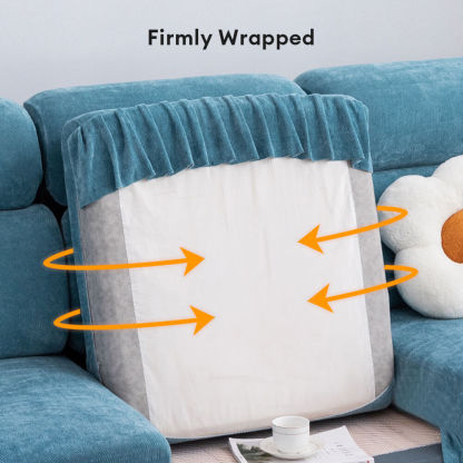 Chenille Jacquard All-Season Ruffled Skirt Elastic Fit Magic Sofa Cover