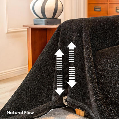 Chenille Starry Glitter Design with Fringe Trim Throw Sofa Cover